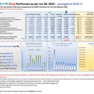 Top 10 US mREITs STOCK performers YTD Jun 30 2023_M