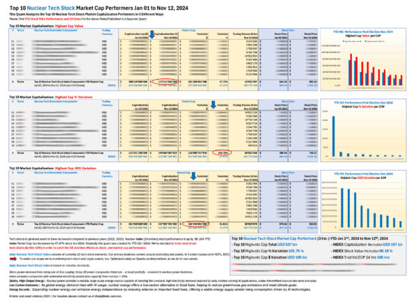 Top 10 Nuclear Tech Stock MC performers YTD Nov 12 2024_M
