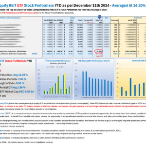 Top 10 eREIT ETF STOCK performers YTD Dec 11 2024_M